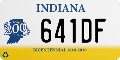 IN license plate 641DF