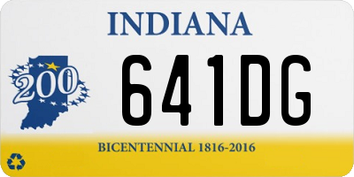 IN license plate 641DG