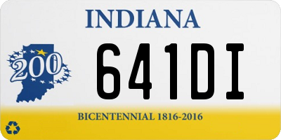 IN license plate 641DI