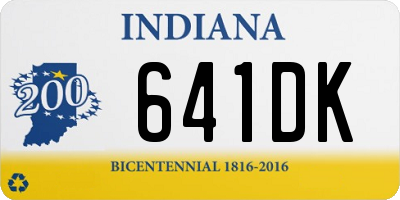 IN license plate 641DK