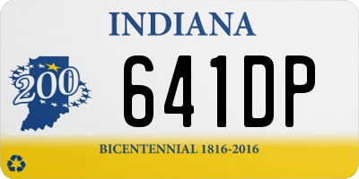 IN license plate 641DP