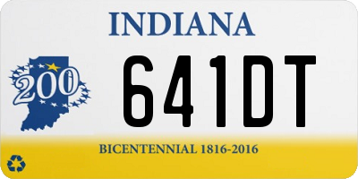 IN license plate 641DT