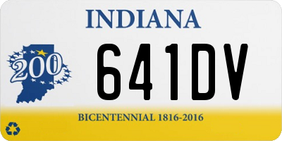 IN license plate 641DV