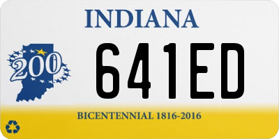 IN license plate 641ED