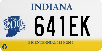 IN license plate 641EK