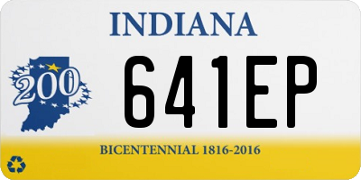 IN license plate 641EP