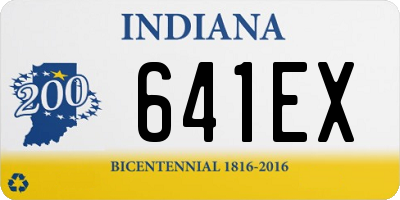 IN license plate 641EX