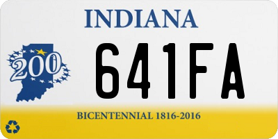 IN license plate 641FA