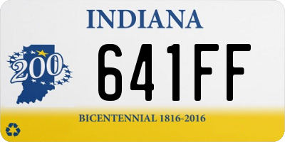 IN license plate 641FF