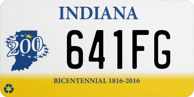 IN license plate 641FG