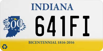 IN license plate 641FI