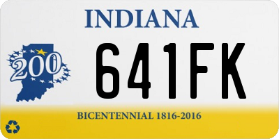 IN license plate 641FK