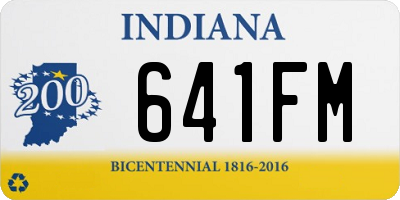 IN license plate 641FM