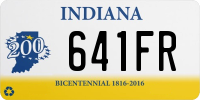 IN license plate 641FR