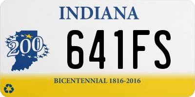 IN license plate 641FS