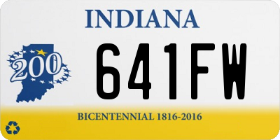 IN license plate 641FW