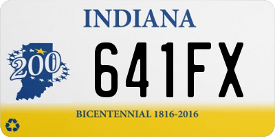 IN license plate 641FX