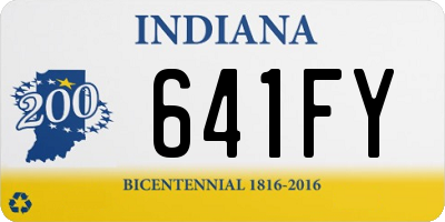 IN license plate 641FY