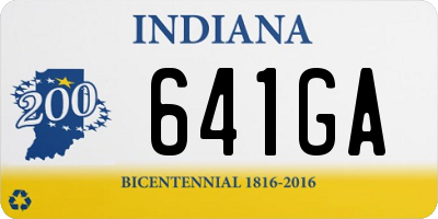 IN license plate 641GA