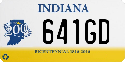 IN license plate 641GD