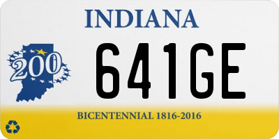 IN license plate 641GE