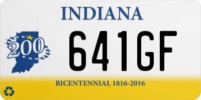 IN license plate 641GF