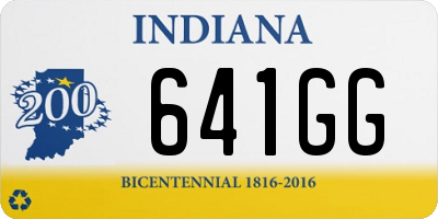 IN license plate 641GG