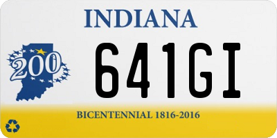 IN license plate 641GI