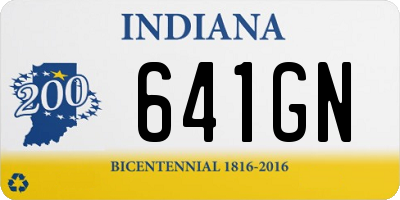 IN license plate 641GN