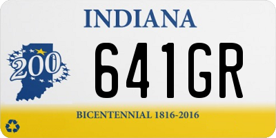 IN license plate 641GR