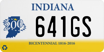 IN license plate 641GS