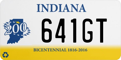 IN license plate 641GT