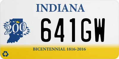 IN license plate 641GW