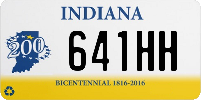 IN license plate 641HH