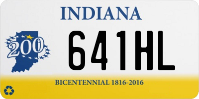 IN license plate 641HL