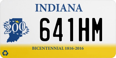 IN license plate 641HM