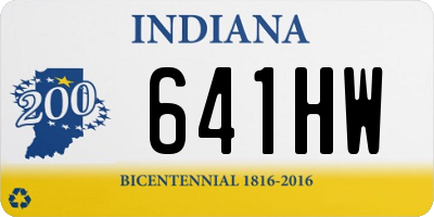 IN license plate 641HW