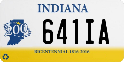 IN license plate 641IA