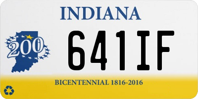 IN license plate 641IF