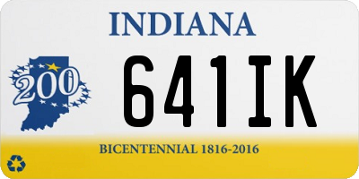 IN license plate 641IK