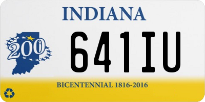 IN license plate 641IU
