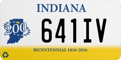 IN license plate 641IV