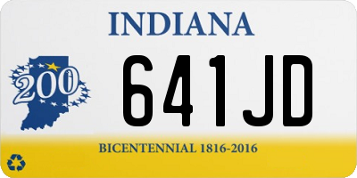 IN license plate 641JD