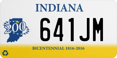 IN license plate 641JM