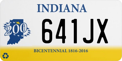 IN license plate 641JX