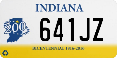 IN license plate 641JZ