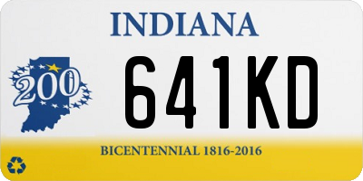 IN license plate 641KD