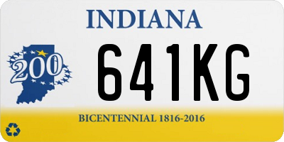 IN license plate 641KG