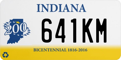 IN license plate 641KM