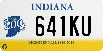 IN license plate 641KU